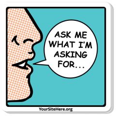 Ask Me Sticker - Male