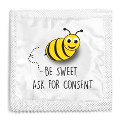 Bee Sweet Ask For Consent Condom