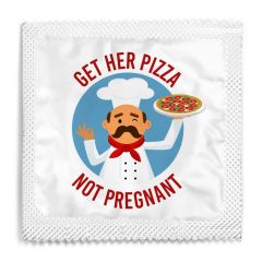 Get Her Pizza Not Pregnant Condom