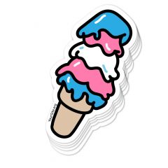 Transgender Ice Cream Cone Sticker