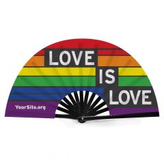 Love Is Love Gay Pride Snap Fan