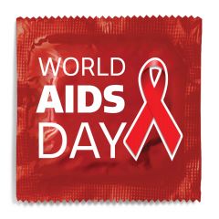 World AIDS Day Red Ribbon Condom - Red