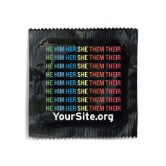 Rainbow Pronoun Condom